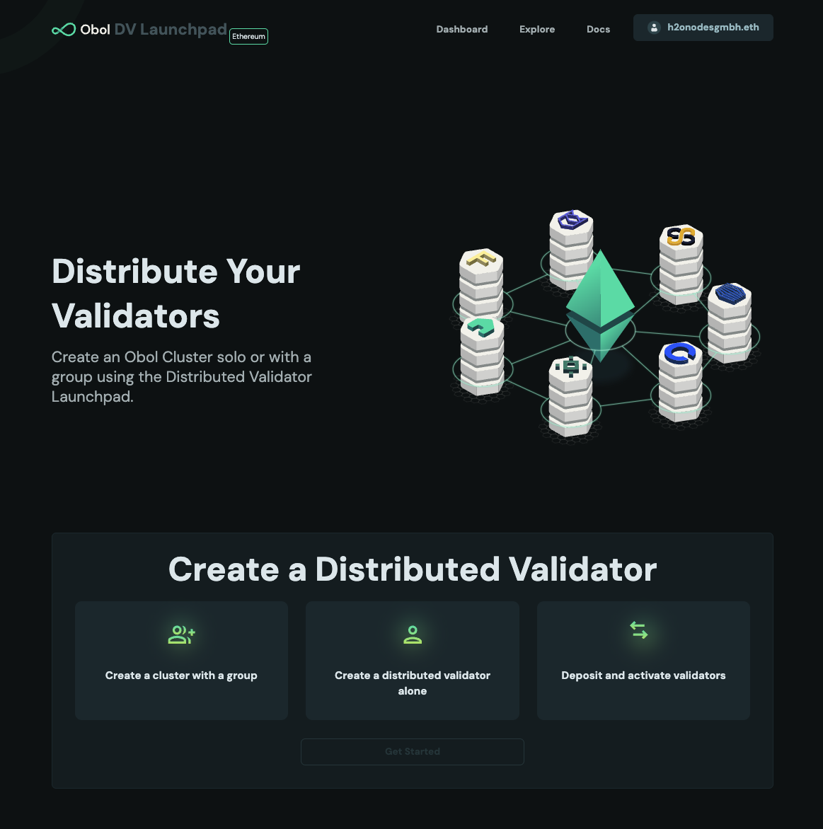 Screenshot of the DV Launchpad homepage.